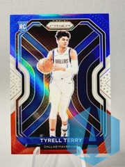 2020-21 Panini Prizm Tyrell Terry Red White Blue Prizm RC #259 Mavericks Rookie